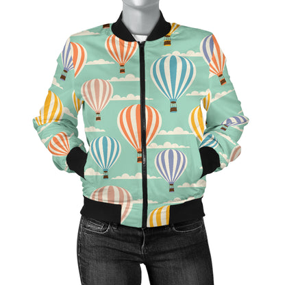Ballon Pattern Print Design 01 Women's Bomber Jacket