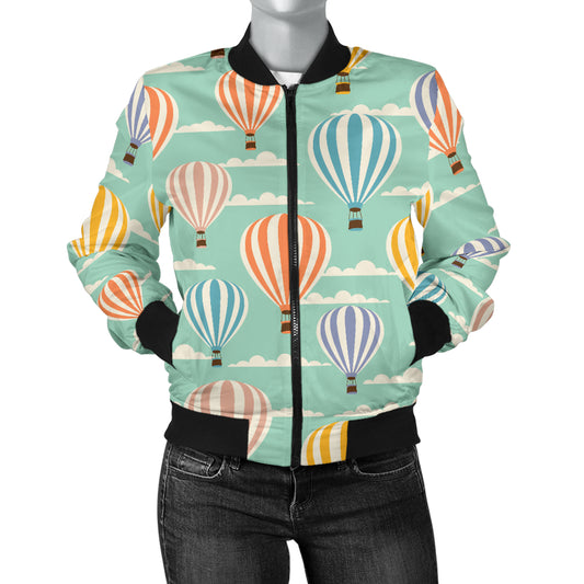 Ballon Pattern Print Design 01 Women's Bomber Jacket