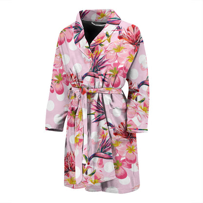 Bird Of Paradise Pattern Print Design BOP011 Men Bathrobe