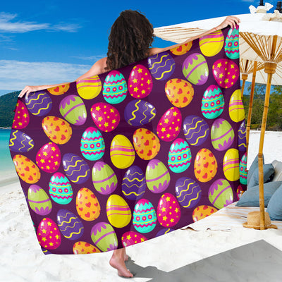 Easter Eggs Pattern Print Design RB04 Sarong Pareo Wrap