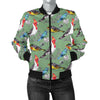 Birds Pattern Print Design 07 Women's Bomber Jacket