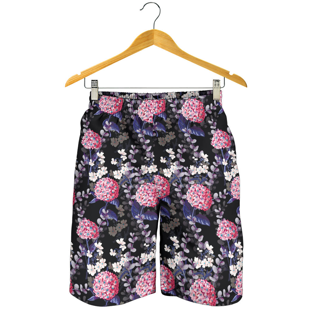 Hydrangea Pattern Print Design HD04 Mens Shorts