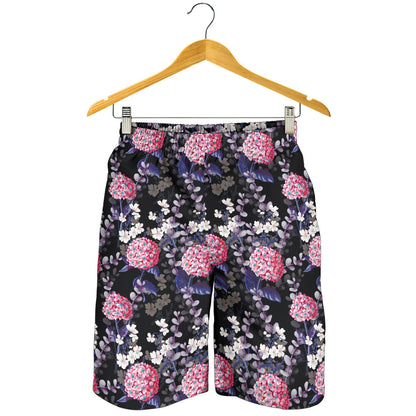 Hydrangea Pattern Print Design HD04 Mens Shorts