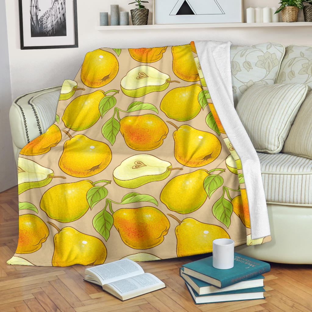 Pear Pattern Print Design PE05 Fleece Blanket