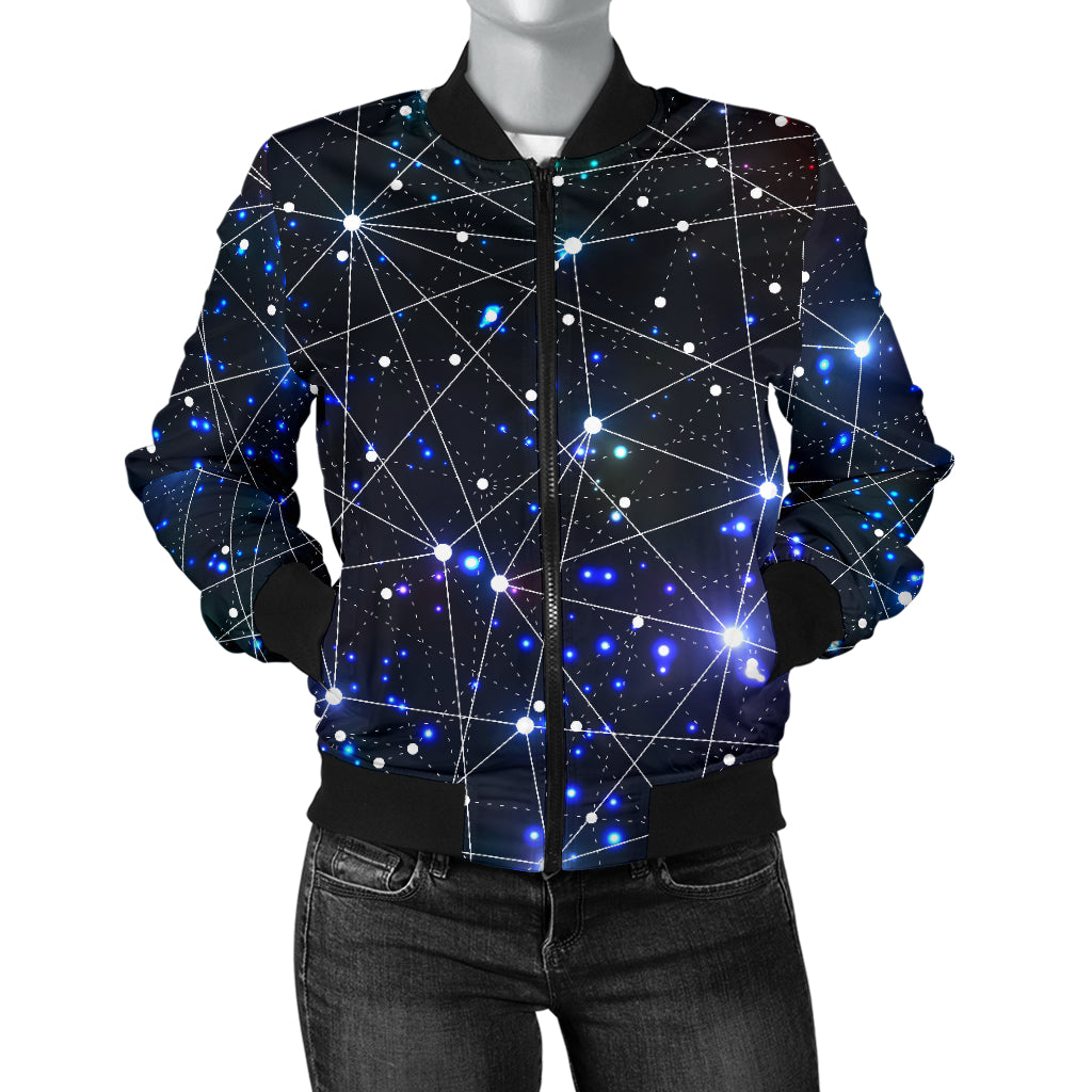 Cosmic Pattern Print Design 01 Women's Bomber Jacket