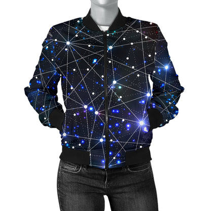 Cosmic Pattern Print Design 01 Women's Bomber Jacket