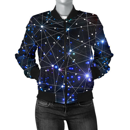 Cosmic Pattern Print Design 01 Women's Bomber Jacket