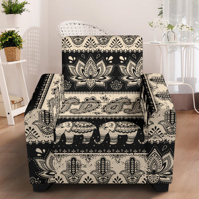 Elephant Hansa Lotus Pattern Armchair Slipcover