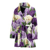 Lisianthus Pattern Print Design LT01 Women Bathrobe