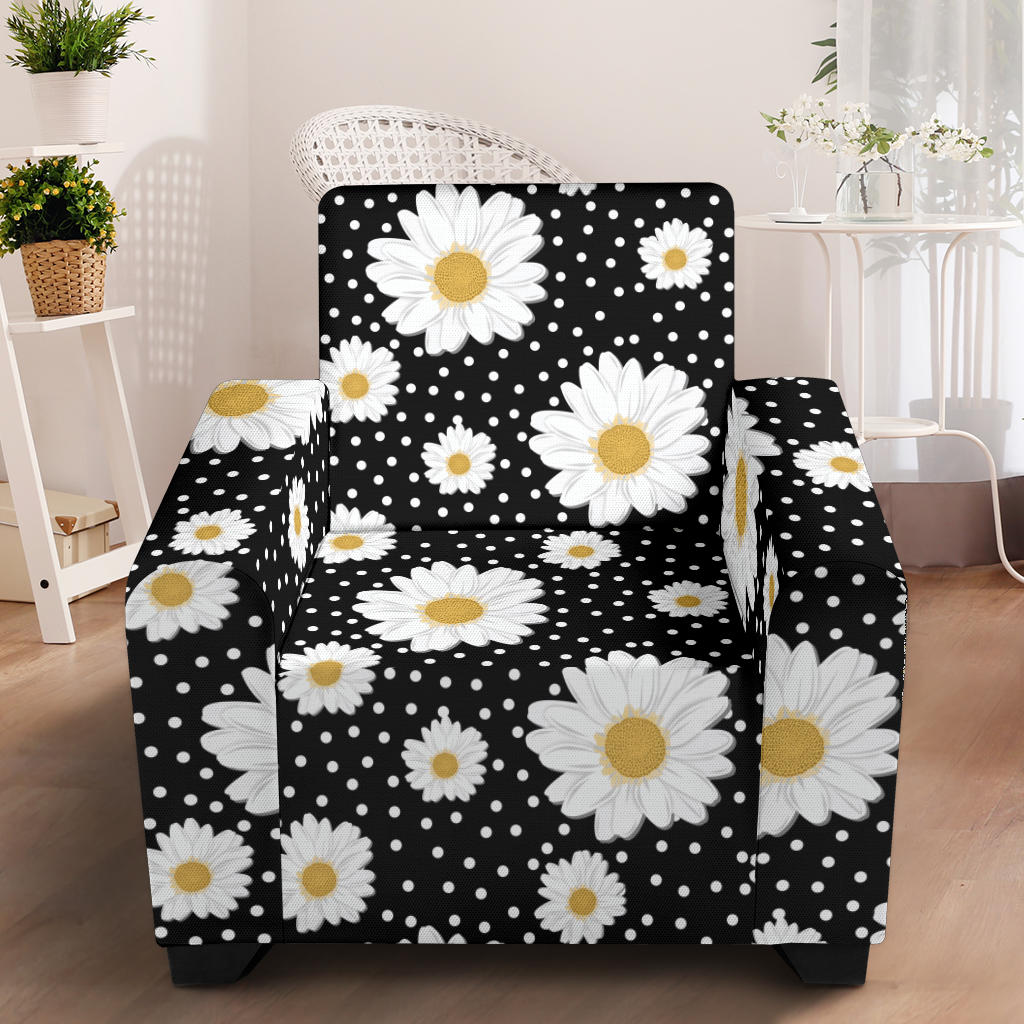 Daisy Pattern Print Design DS02 Armchair Slipcover