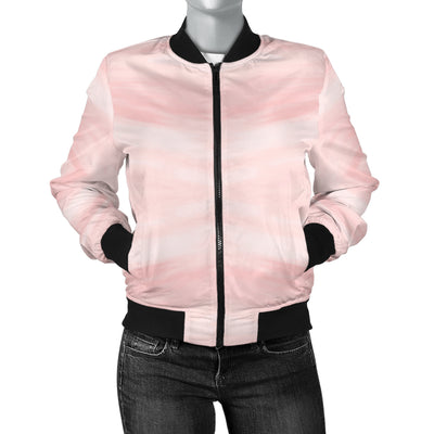 Marble Pattern Print Design 03 Women's Bomber Jacket