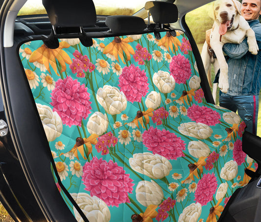 Summer Floral Pattern Print Design SF07 Rear Dog  Seat Cover