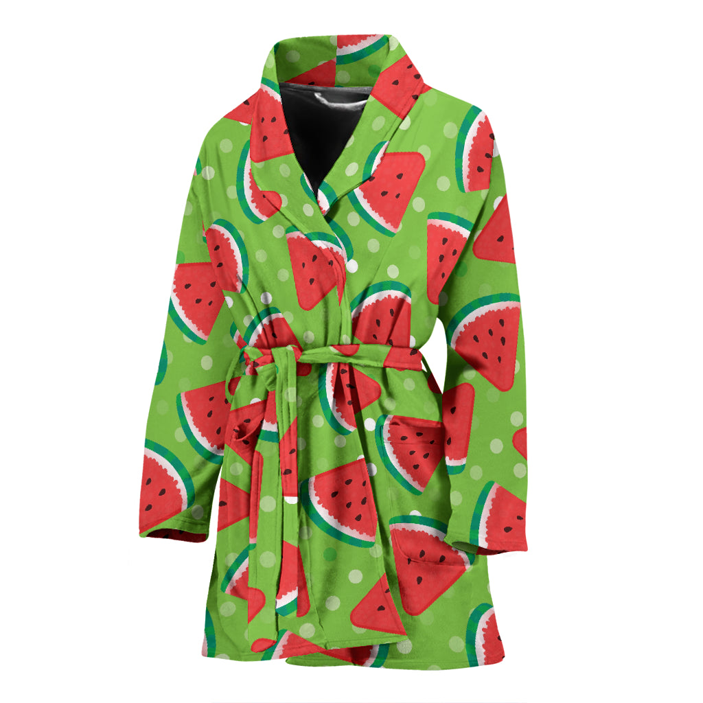 Watermelon Pattern Print Design WM05 Women Bathrobe