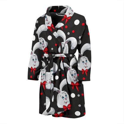Rabbit Pattern Print Design RB012 Men Bathrobe