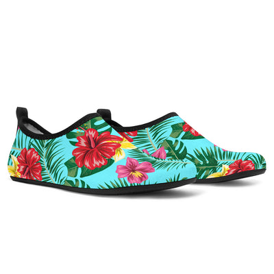 Hibiscus Hawaiian Flower Aqua Water Shoes