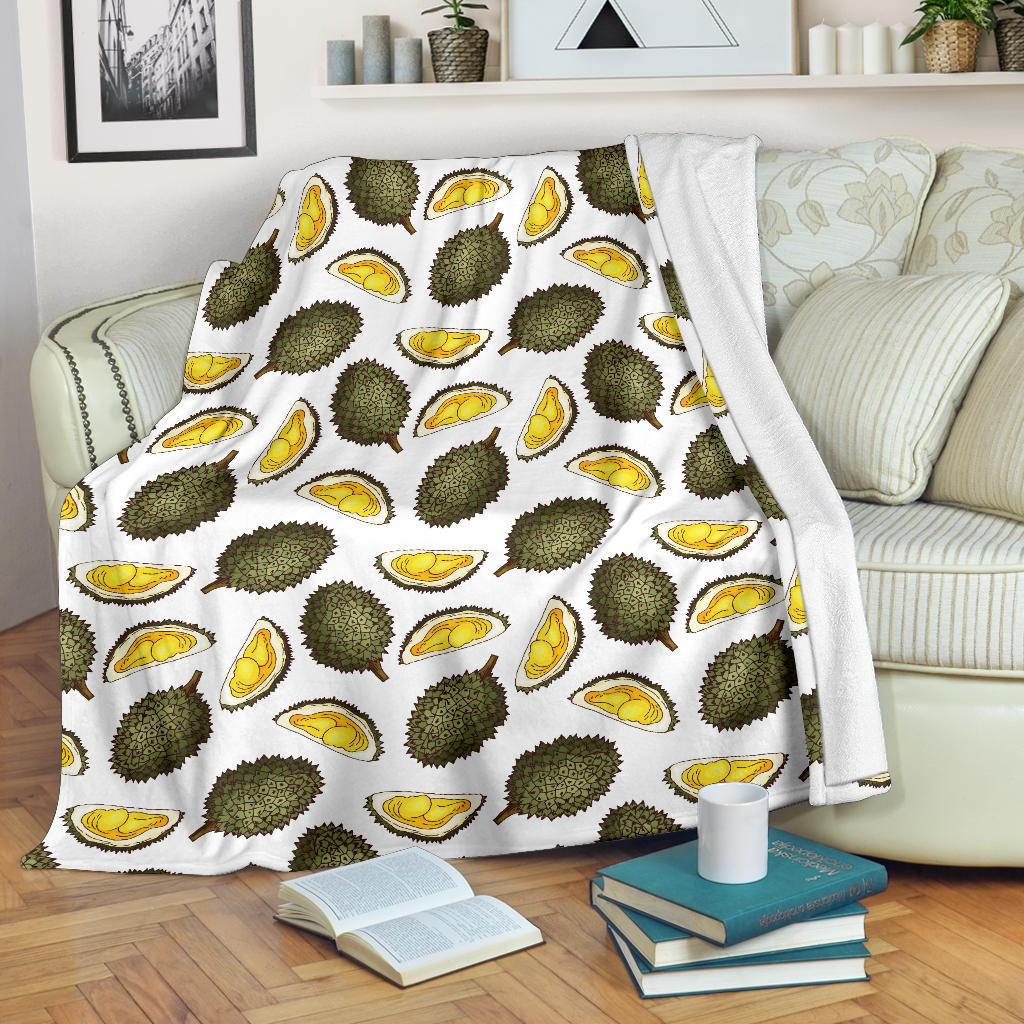 Durian Pattern Print Design DR03 Fleece Blanket