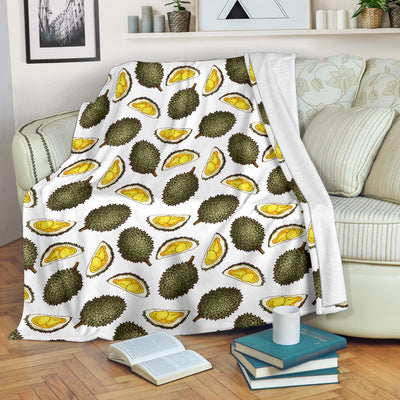 Durian Pattern Print Design DR03 Fleece Blanket