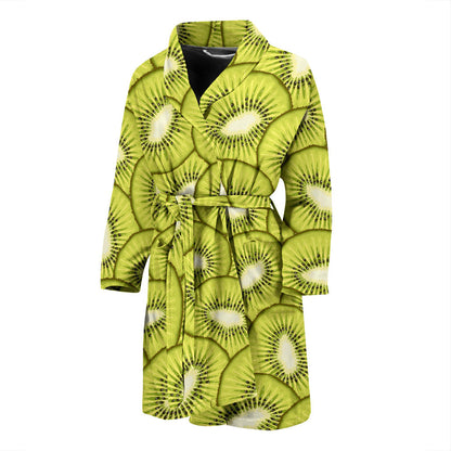 Kiwi Pattern Print Design KW07 Men Bathrobe