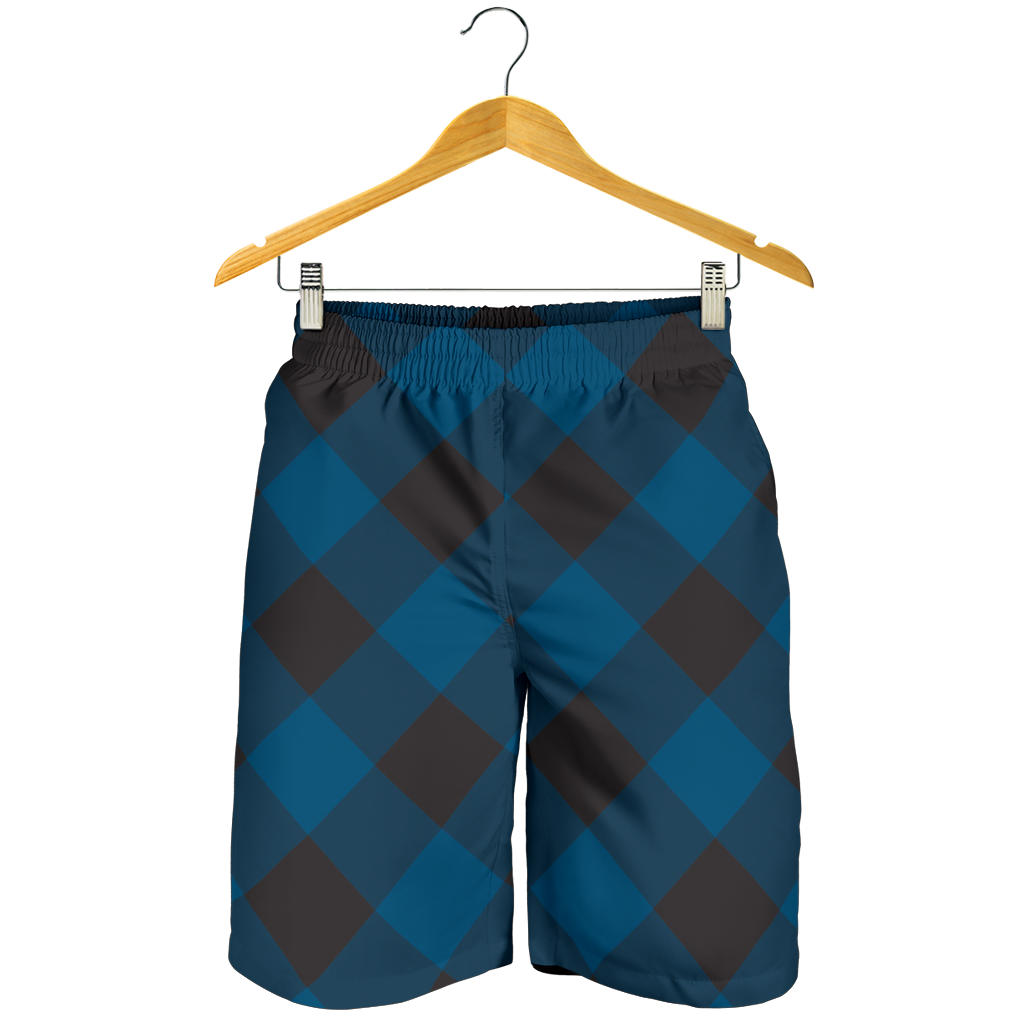 Plaid Blue Pattern Print Design A04 Mens Shorts