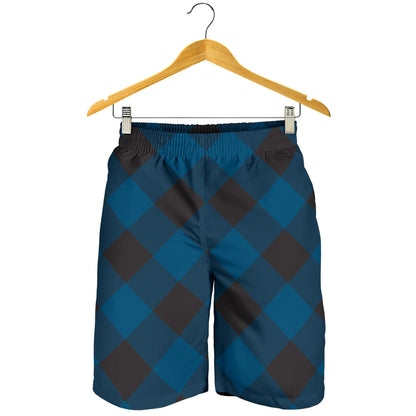 Plaid Blue Pattern Print Design A04 Mens Shorts