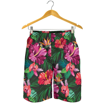 Hawaiian Flower Hibiscus tropical Mens Shorts