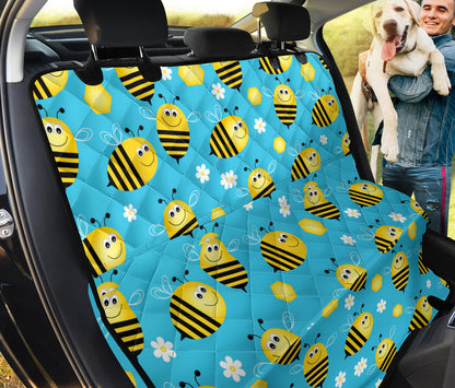 Bee Pattern Print Design BEE06 Rear Dog  Seat Cover