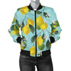 Lemon Pattern Print Design LM05 Women Bomber Jacket