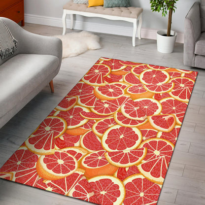 Grapefruit Pattern Print Design GF02 Area Rugs