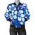 Hibiscus Pattern Print Design HB04 Women Bomber Jacket