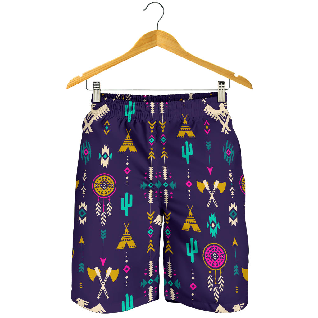 Native American Eagle Indian Pattern Mens Shorts