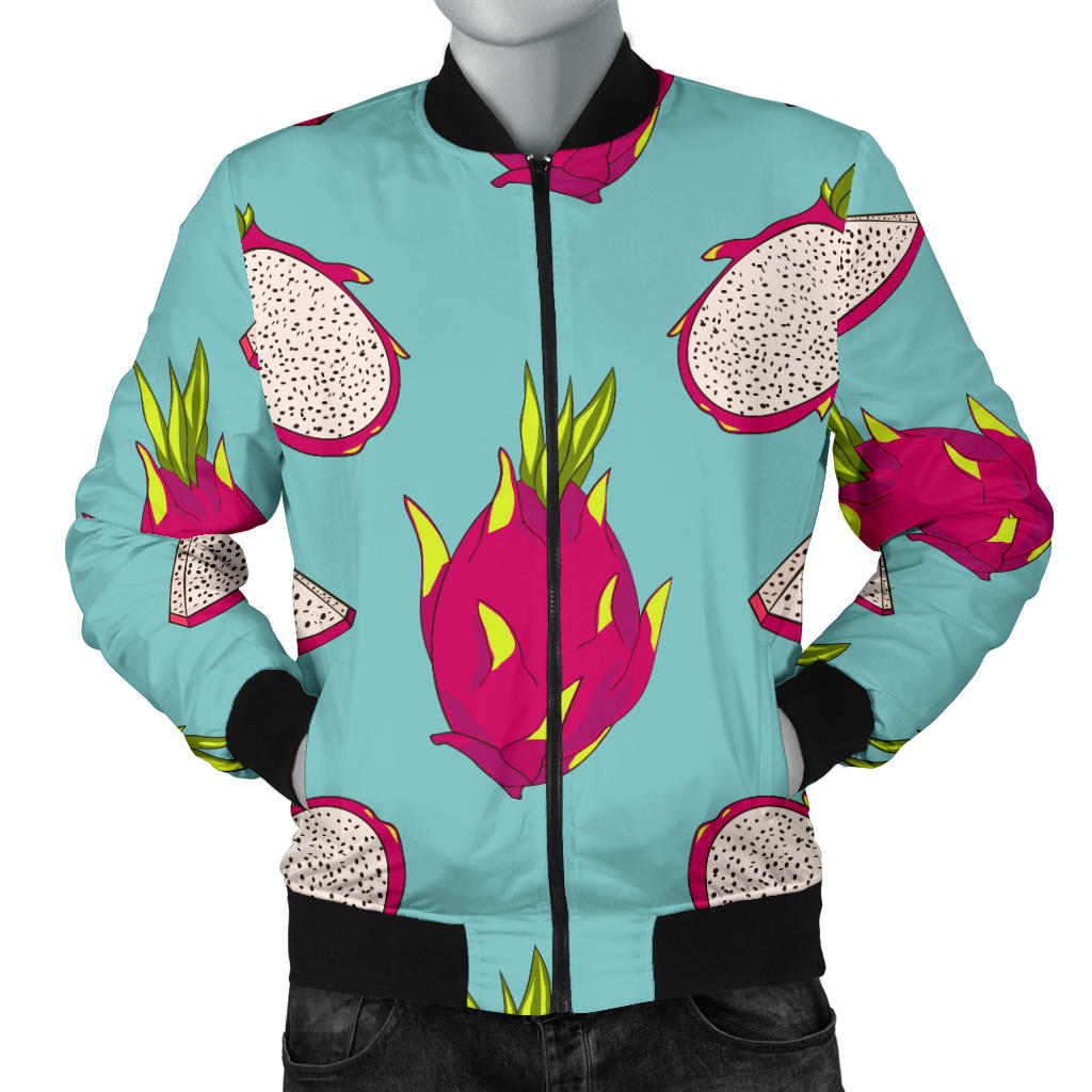 Dragonfruit Pattern Print Design DF01 Men Bomber Jacket
