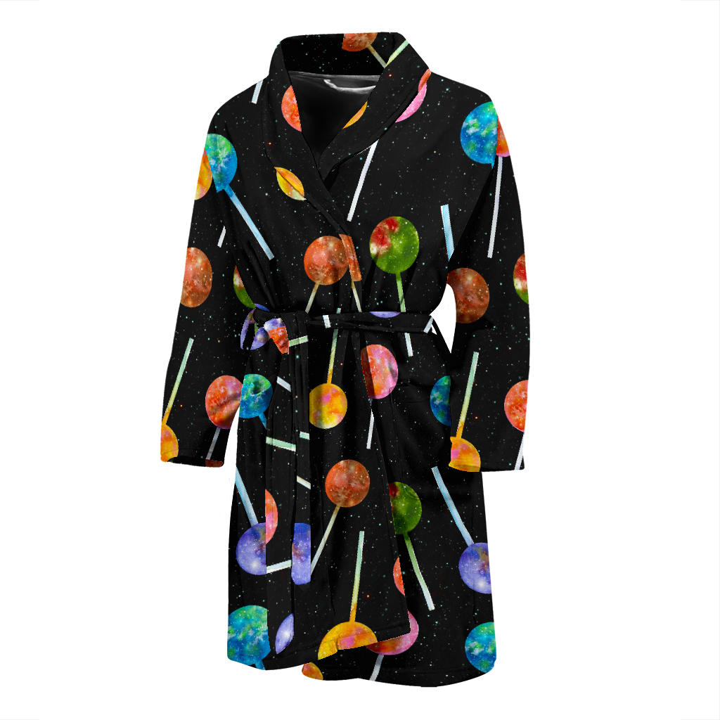 Lollipop Pattern Print Design LL04 Men Bathrobe