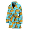 Taco Pattern Print Design TC03 Women Bathrobe