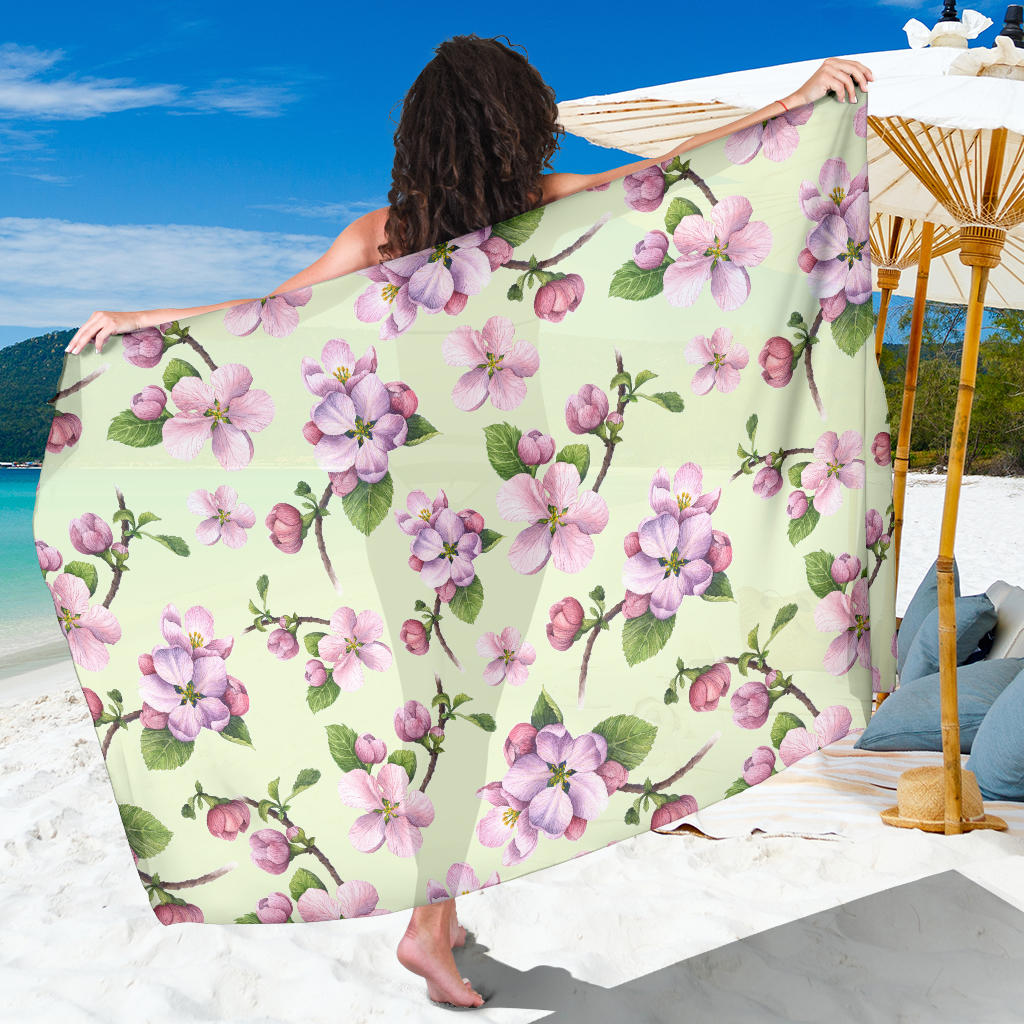 Apple blossom Pattern Print Design AB05 Sarong Pareo Wrap