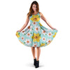 Daffodils Pattern Print Design DF07 Midi Dress