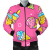 Ice Cream Pattern Print Design IC04 Men Bomber Jacket