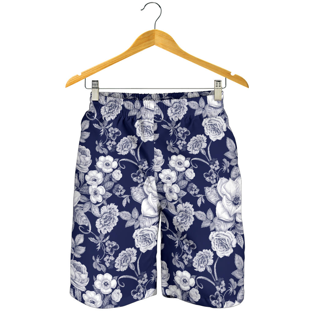 Floral Infrared Pattern Mens Shorts