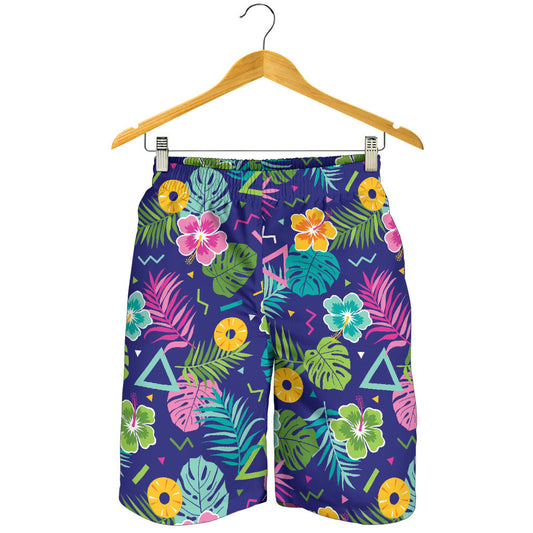 Hawaiian Themed Pattern Print Design H014 Mens Shorts