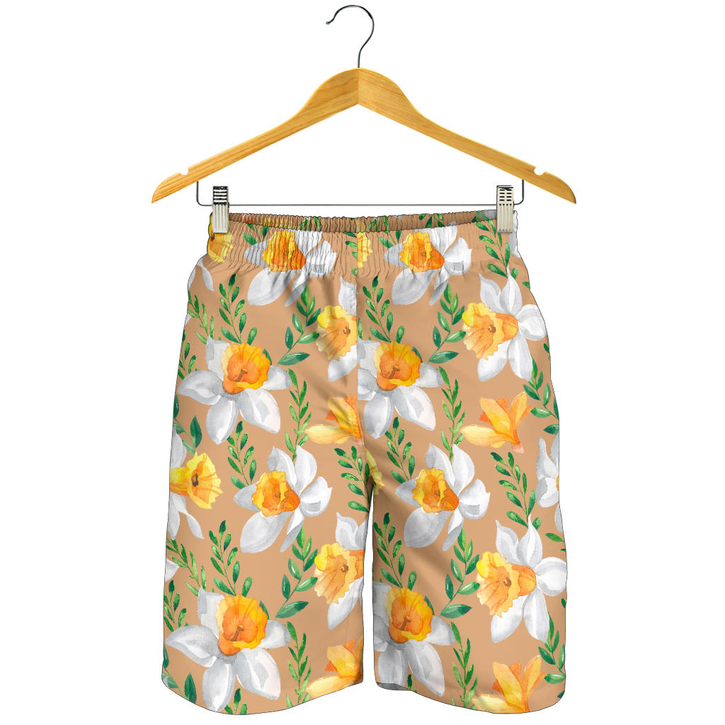Daffodils Pattern Print Design DF04 Mens Shorts