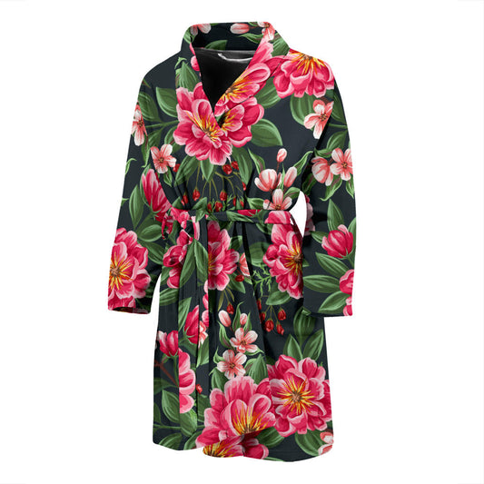 Summer Floral Pattern Print Design SF06 Men Bathrobe