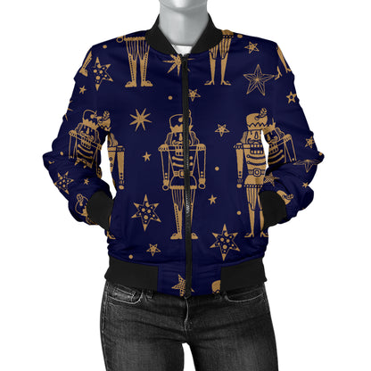 Nutcracker Pattern Print Design A05 Women's Bomber Jacket