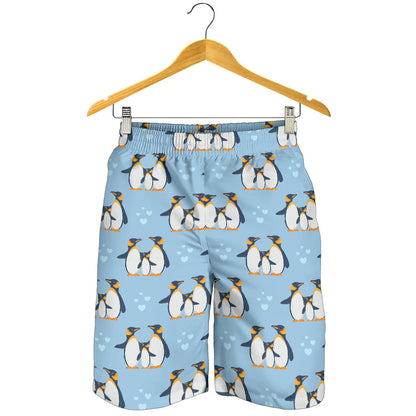 Penguin Pattern Print Design A04 Mens Shorts