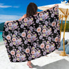 Dahlia Pattern Print Design DH012 Sarong Pareo Wrap