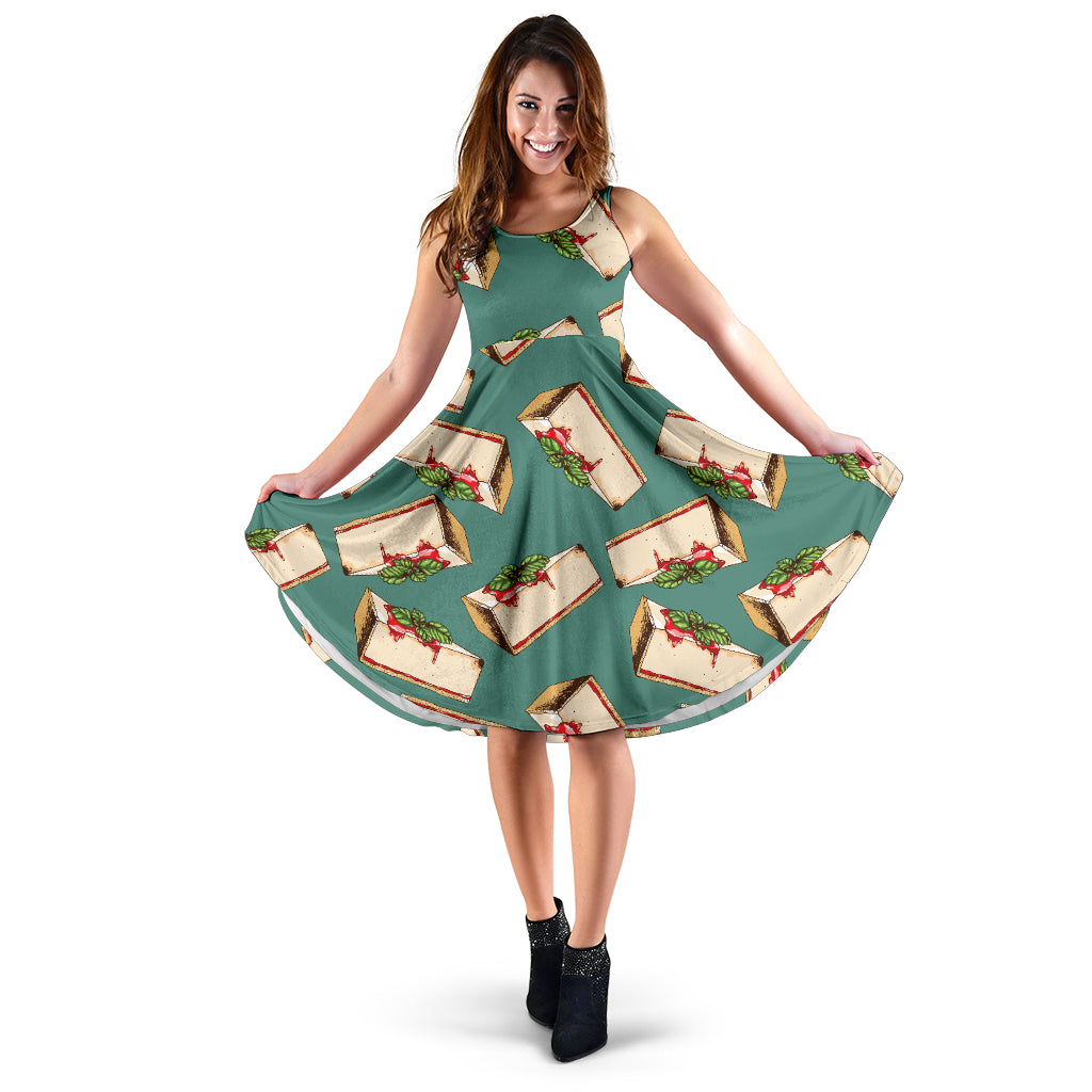 Cheesecake Pattern Print Design CK02 Midi Dress