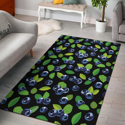 Blueberry Pattern Print Design BB03 Area Rugs