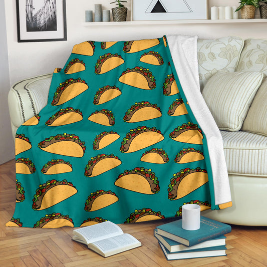 Taco Pattern Print Design TC07 Fleece Blanket
