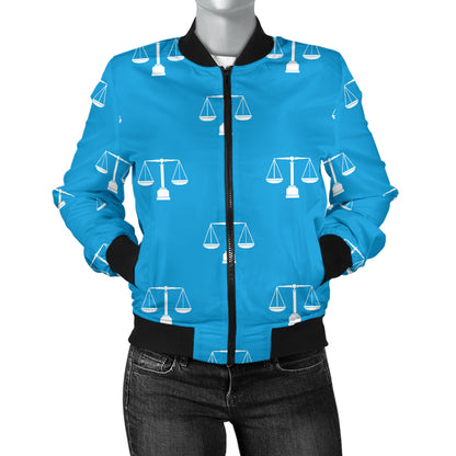 Libra Pattern Print Design 02 Women's Bomber Jacket