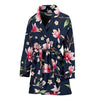 Magnolia Pattern Print Design MAG09 Women Bathrobe