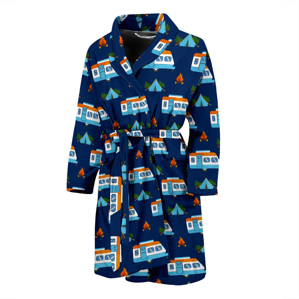 Camper Pattern Camping Themed No 3 Print Men Bathrobe