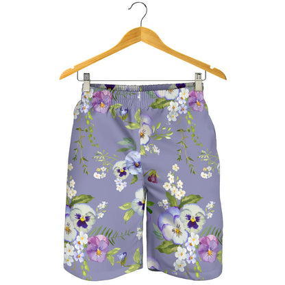 Pansy Pattern Print Design PS05 Mens Shorts